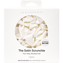 Veganboost Chouchou en Satin, Big Size - Blanc