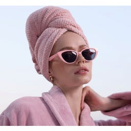 Veganboost Hair Towel - Rose Quartz