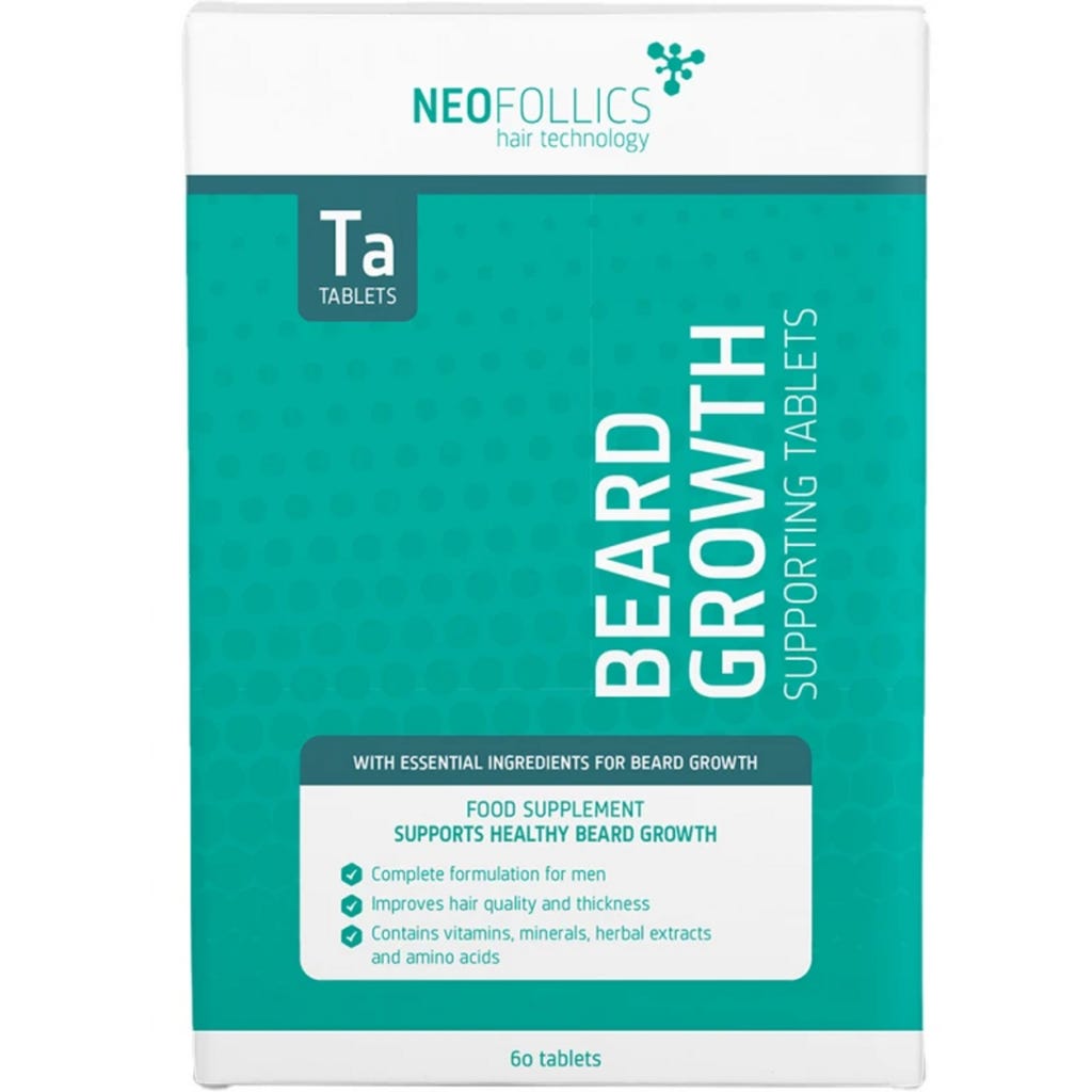 Neofollics Beard Growth Supporting Tablets, 60 Pcs - Cosmeterie Online Shop Neofollics Beard Growth Supporting Tablets, 60 Pcs - Cosmeterie Online Shop