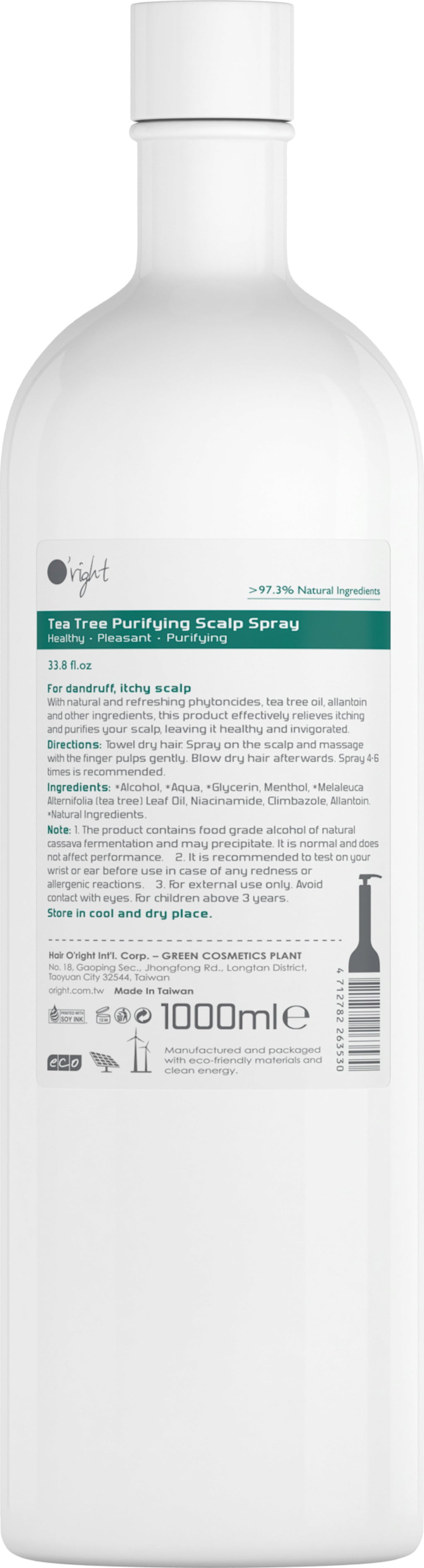 Tea Tree Anti-Microbial Scalp Spray, 1.000 ml