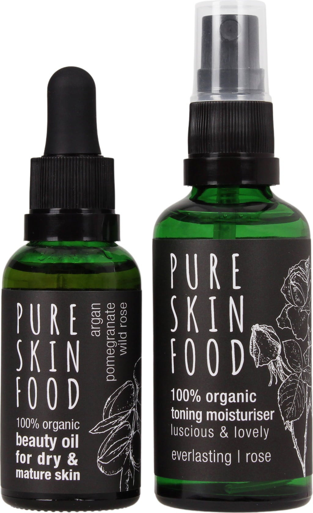 Organic Skincare Set For Dry & Mature Skin - 1 kit